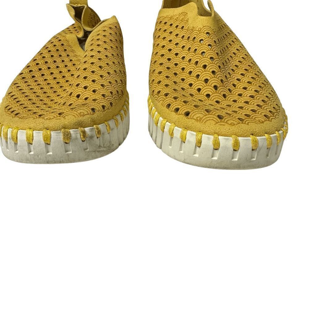 Ilse Jacobsen tulip laser cut yellow shoe womens 39 8.5 9 golden rod - Picture 7 of 9